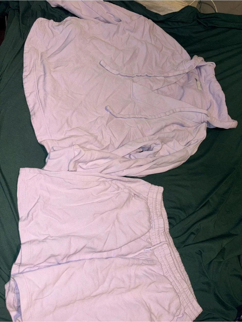 Old Navy Lilac Terry Tunic Hoodie and Shorts set